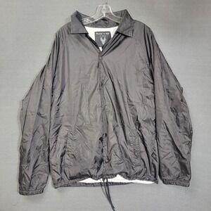 Hawks Bay Mens  Jacket size large windbreaker full  button up black